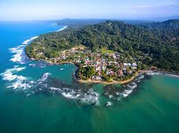 Coastal Talamanca surrounded by lush greenery